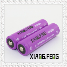3.7V Xiangfeng 18650 2500mAh 40A Imr Wiederaufladbare Lithium-Batterie Batterien Online Nippel Buttom Top